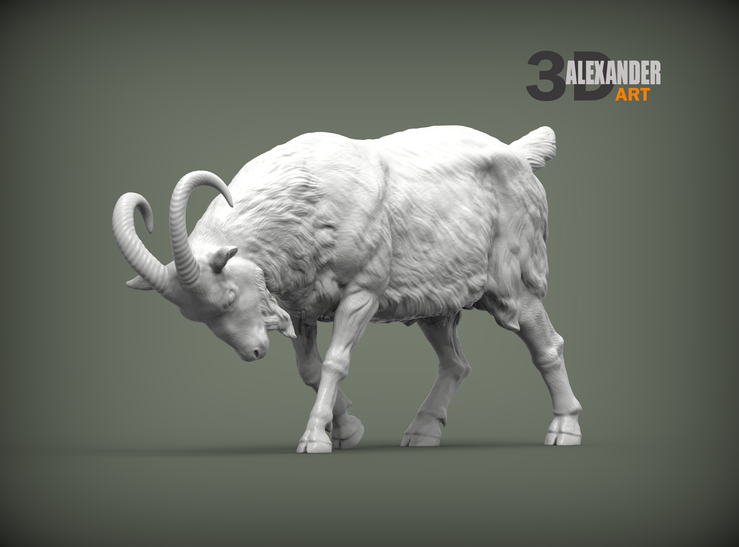 cabra ataques 3d impresión modelo naturaleza mamífero animal mascota escultura estatuilla recuerdo presente esculpir Arte esculturas Leche granja 3D print model - Mito3D