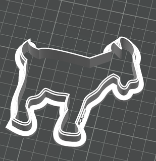 goat cookie cutter Home 3d print model - Mito3D