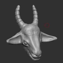 goat head 3d print model - Mito3D