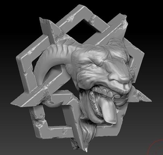 cabra cabeza pentagrama baphomet diablo Lucifer Satán animales 3d print model - Mito3D