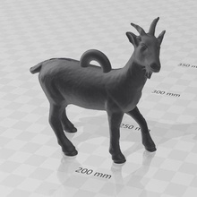 goat key ring 3d print model - Mito3D