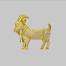 chèvre Collier bijoux animal conception 3d print model - Mito3D