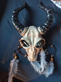 cabra cráneo máscara 3d print model - Mito3D