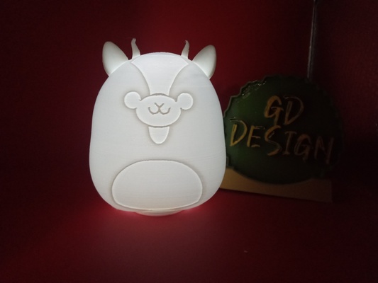 goat squishmallows ornament one tabletop tealight reading light party nightlight office kids room art decor man cave she christmas squishmallow 3d print model - Mito3D