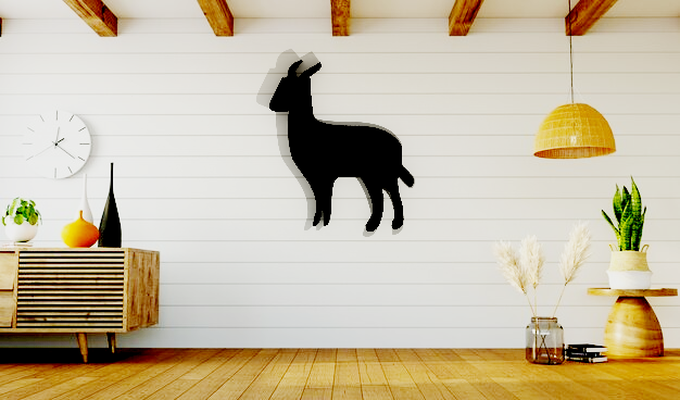 chèvre mur art 3d print model - Mito3D