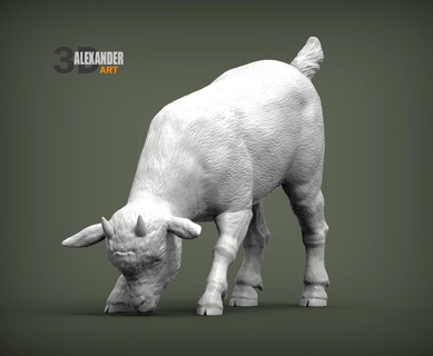cabrito come 3d impresión modelo cabra naturaleza mamífero animal mascota escultura estatuilla recuerdo presente esculpir Arte esculturas Leche granja 3d print model - Mito3D