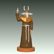 goats monk baphomet 3d print model - Mito3D