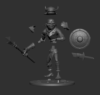 goblin Jeu 3d modèle impression personnage numérique sculpture fantaisie atout miniature stl fichier lutin 3d print model - Mito3D