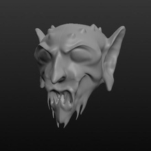 goblin art boogy man night crawler vampire monster head 3d print model - Mito3D