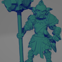 goblin barbarian d&d miniature dnd steampunk 3d print model - Mito3D