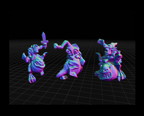 goblin bouncing riders game oldhammer green orc & aos fantasy 3d print model - Mito3D