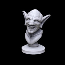 goblin busto jogo criaturas esculpir o personagem zbrush escultura fantasia 3d print model - Mito3D