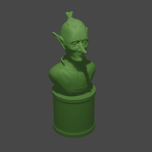 goblin busto a arte criaturas mesa de jogos escultura rpg cabeça fantasia conto fadas o personagem do 3d print model - Mito3D