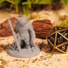 goblin caster - tabletop miniature game creature beast stl file 3d model mini fantasy warhammer gloomhaven pathfinder critical role gaming rpg dnd dungeons dragons 3d print model - Mito3D