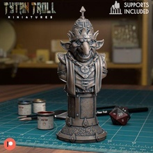 goblin chess bishop pre-supported 3d print model - Mito3D