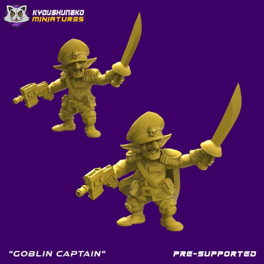 goblin commander game scifi space officer 3D print model - Mito3D