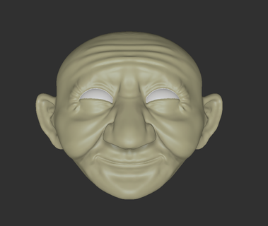goblin duende globina cabeça boneca 3d print model - Mito3D