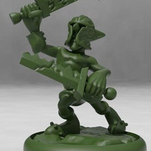 goblin gladiator game dd dnd dungeons dragons miniature miniatures roleplaying tabletop wargame toy accessories 3d print model - Mito3D