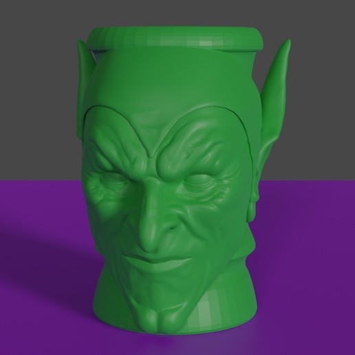 goblin green Glas Kunst zahlen 3D print model - Mito3D