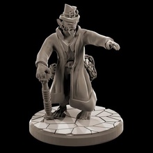 goblin leader fine clothes tophat noble rich dungeons and dragons dandd dndmini dnd_miniature miniature resin 3d print model - Mito3D