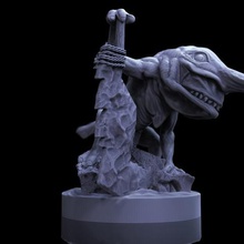 goblin murlock figura di azione gioielli scolpire carattere zbrush mare monster fantasia il design creatura 3d print model - Mito3D