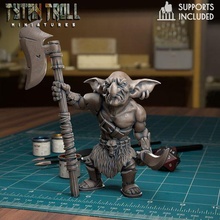 goblin raiders 09 - pre-supported game dnd minature minis mini dungeons dragons 32mm tytantroll miniatures patreon fantasy radiers goblins greenskins 3d print model - Mito3D