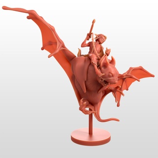 goblin riber jogos goblin goblin cavaleiro d d fantasia fantasia goblin cavaleiro bastão fantasia minis fantasia miniaturas 3d print model - Mito3D
