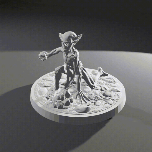 goblin rock thrower 3D print model - Mito3D