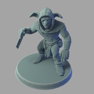 goblin rogue low poly stylized fantasy dnd pathfinder tabletop gaming warhammer wow 3d print model - Mito3D