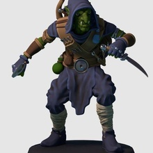 goblin rogue assassin dnd dungeons and dragons miniature tabletop games 3d print model - Mito3D