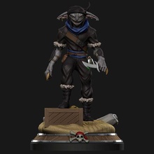 goblin rpg miniature separated dnd dungeons and dragons rogue pirate 3d print model - Mito3D