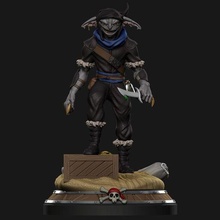 duende rpg miniatura apartado dnd mazmorras dragones pícaro pirata 3d print model - Mito3D