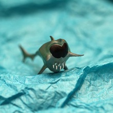goblin shark criatura art del mar el tiburón extranjero cyclopeia los cíclopes 3d print model - Mito3D