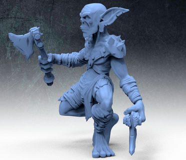 goblin squad miniature dnd pathfinder tabletop art toy dungeon dragons rpg miniatures monters ttrpg highdetails 3d print model - Mito3D