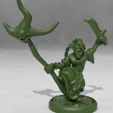 goblin warlock game dnd dungeons dragons miniature miniatures tabletop wargame toy accessories 3d print model - Mito3D