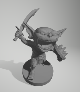 goblin guerriero arte 3d print model - Mito3D