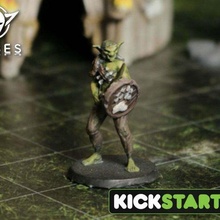 goblin warrior - garax tribe dungeons and dragons fighter swordsman tabletop models 3d print model - Mito3D