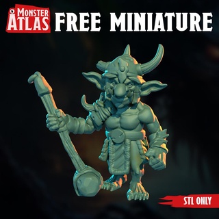 goblin warrior hammer dnd monster creature fantasy grunt dungeons dragons tabletop rpg 3d print model - Mito3D