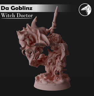 goblin bruxa médico alarmista herói wh fantasia gw rpg jogo guerra miniatura mini 3d anões peles verdes dnd d 3d print model - Mito3D