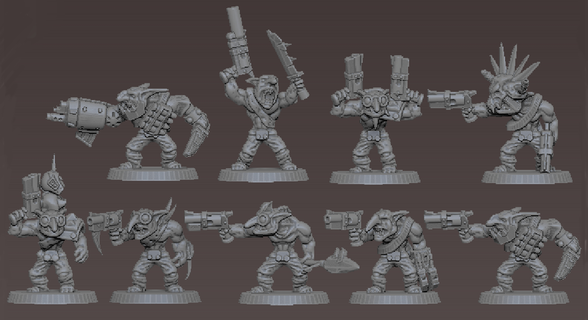 goblins guns proxy 3d print model - Mito3D