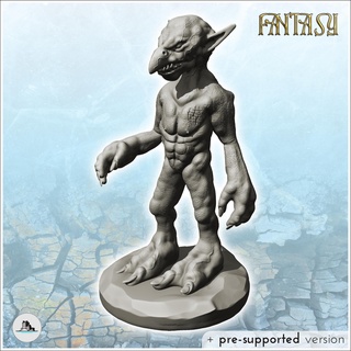 goblins large feet pointed ears 10 - medieval fantasy magic feudal old archaic saga 28mm 15mm chaos darkness demon scenery figure statue miniatures resin character rpg terrain diaroma mini middle age dark fantastic war traditionnal empire village 3d print model - Mito3D