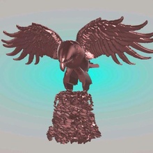 Dios bendecir America águila 3d print model - Mito3D