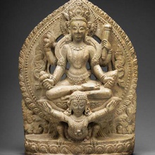 god vishnu riding his mount garuda 16th17th century art scans replicas 3d print model - Mito3D