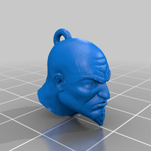 god war kratos head keychain of godofwar katos keychan keychains 3d print model - Mito3D