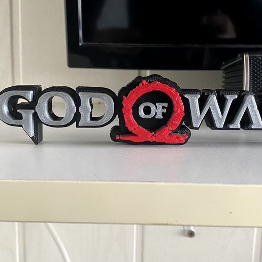 god war logo playstation ps4 ps5 last of us ps3 gaming gamer logotipo 3D print model - Mito3D