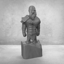 god war statue game gow godofwar cratos kratos sony gift art 3d print model toy 3d print model - Mito3D