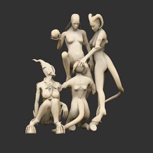 goddess dio large statue art sculptures succubus sculpture demon agony 3d print model - Mito3D