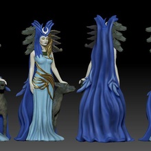 déesse hécate statue art figure décoration collection 3d print model - Mito3D