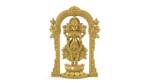 Göttin Lakshmi 3dprint Modell laxmi Land cad Datei Statue indisch Jewelcad Anhänger Skulptur Schmuck Dateien 3d print model - Mito3D
