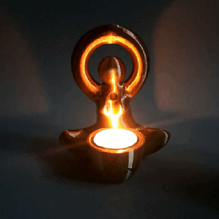 dea tealight titolare supporto wicca pagano strega celtico vichingo Trinità nodo 3d print model - Mito3D